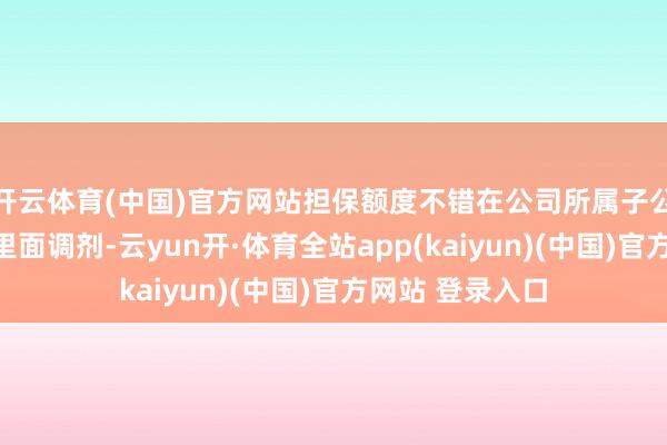 开云体育(中国)官方网站担保额度不错在公司所属子公司范围内进行里面调剂-云yun开·体育全站app(kaiyun)(中国)官方网站 登录入口