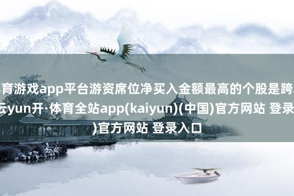 体育游戏app平台游资席位净买入金额最高的个股是跨境通-云yun开·体育全站app(kaiyun)(中国)官方网站 登录入口