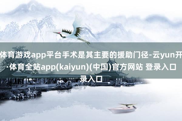 体育游戏app平台手术是其主要的援助门径-云yun开·体育全站app(kaiyun)(中国)官方网站 登录入口