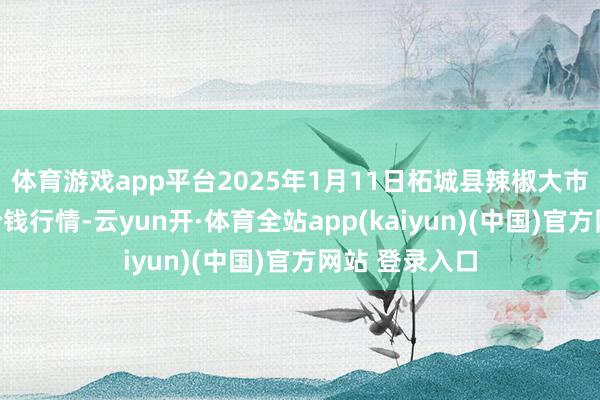 体育游戏app平台2025年1月11日柘城县辣椒大市集有限公司价钱行情-云yun开·体育全站app(kaiyun)(中国)官方网站 登录入口